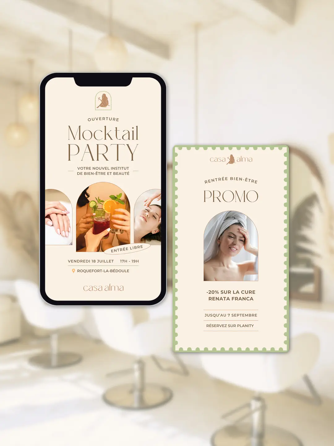templates-instagram-institut-beauté templates Canva holistique