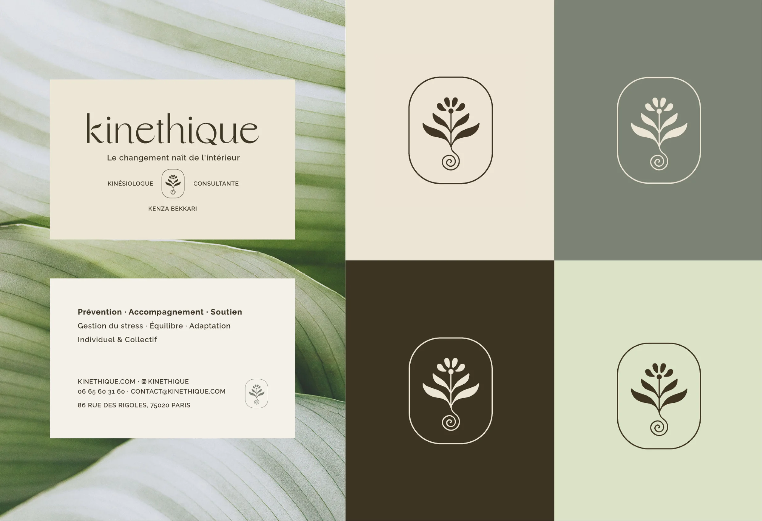 création identité visuelle bien-être holistique création identité visuelle masseuse